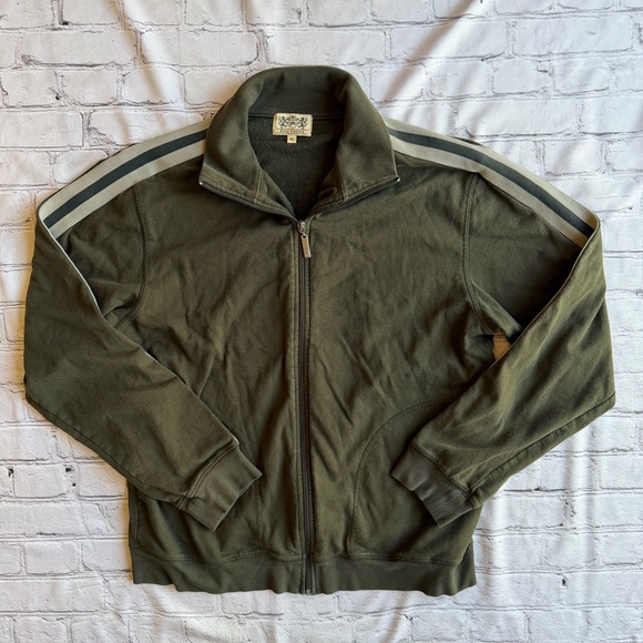 Rare Vintage Y2K Juicy Couture Men's Track Jacket Full Zip Logo Green XL